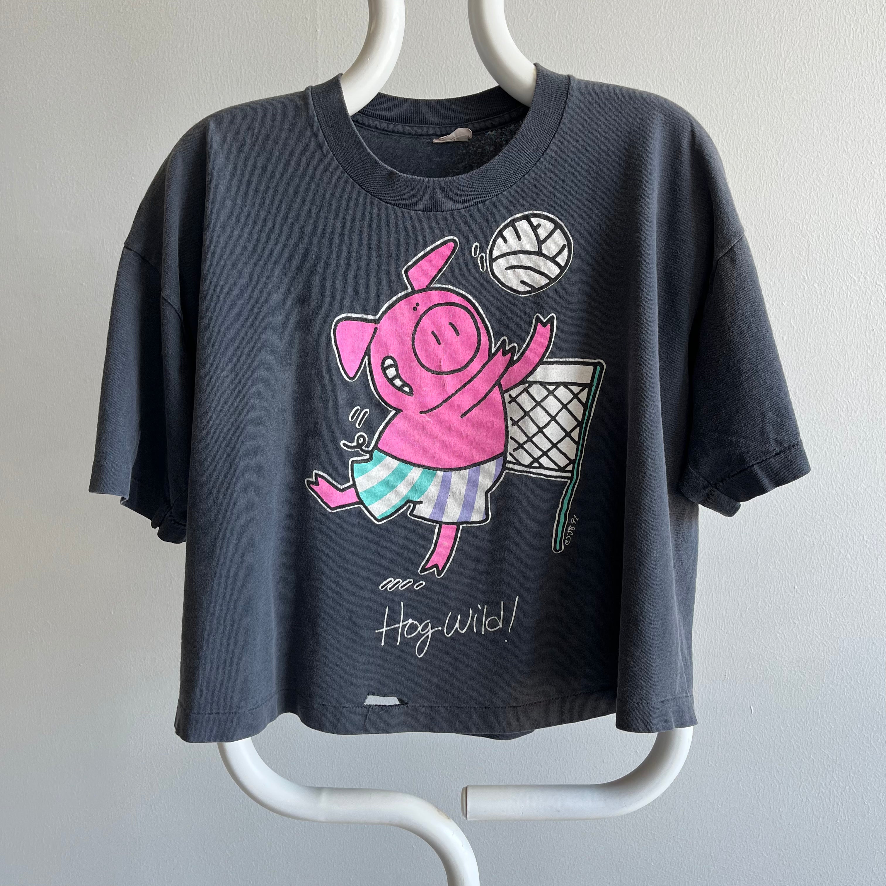 1992 Hog Wild Cotton Crop Top