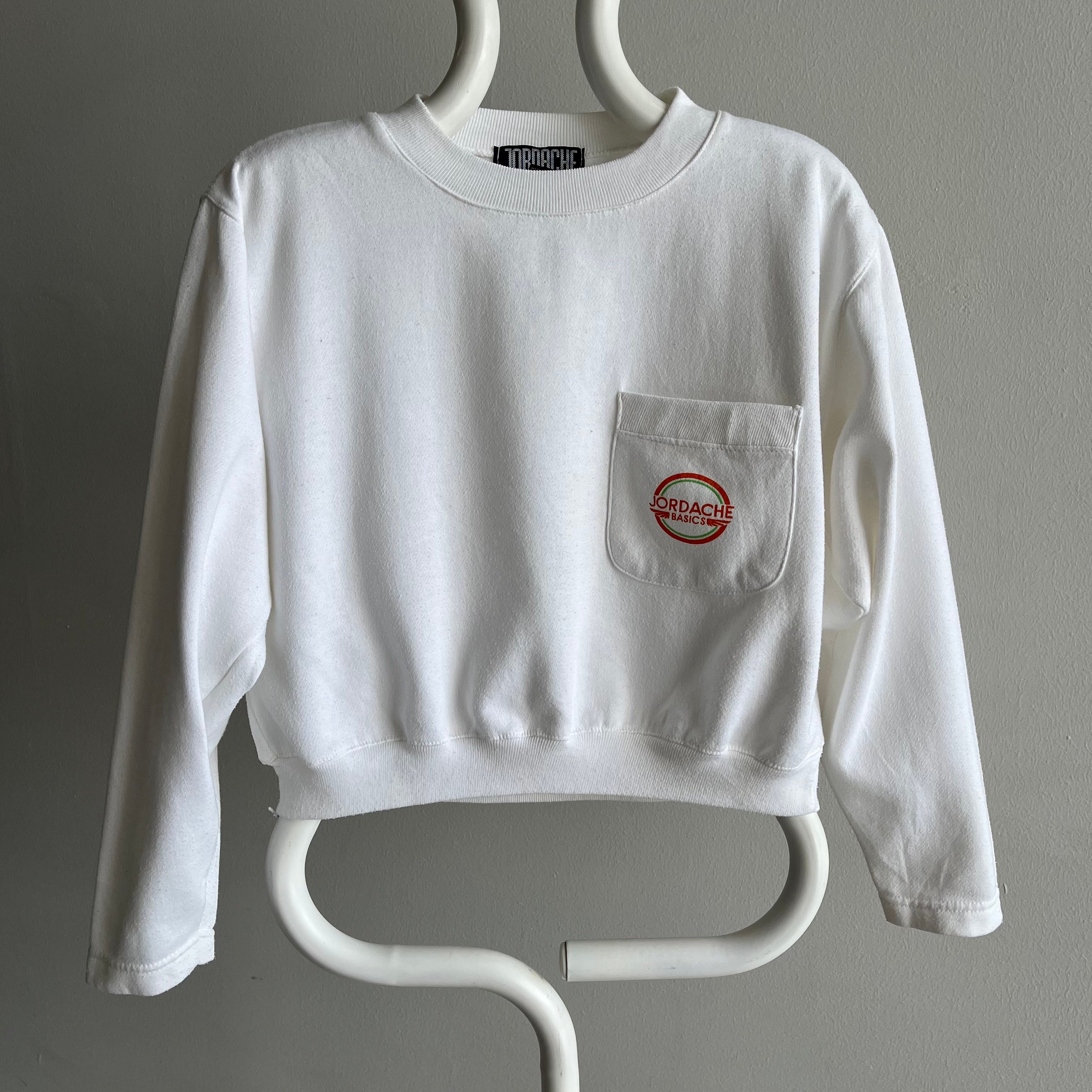 1980s Jordache Basics Cropped Sweatshirt