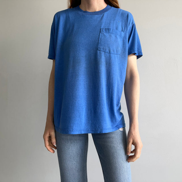 2000s Super Soft And SLouchy Blank Blue Pocket T-Shirt