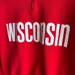 1980s 1/4 Zip Wisconsin Sweatshirt by Bassett Walker