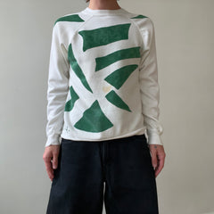 1970s Green Abstract DIY Art Raglan Sweatshirt