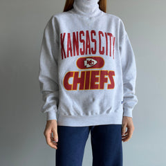 1990s Kansas City Chiefs Turtleneck Sweatshirt by Russell Brand - !!!