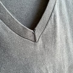 1990s USA Made Blank Black V-Neck by GAP