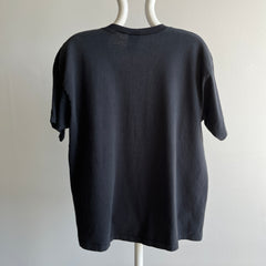 1990s USA Made Blank Black V-Neck by GAP