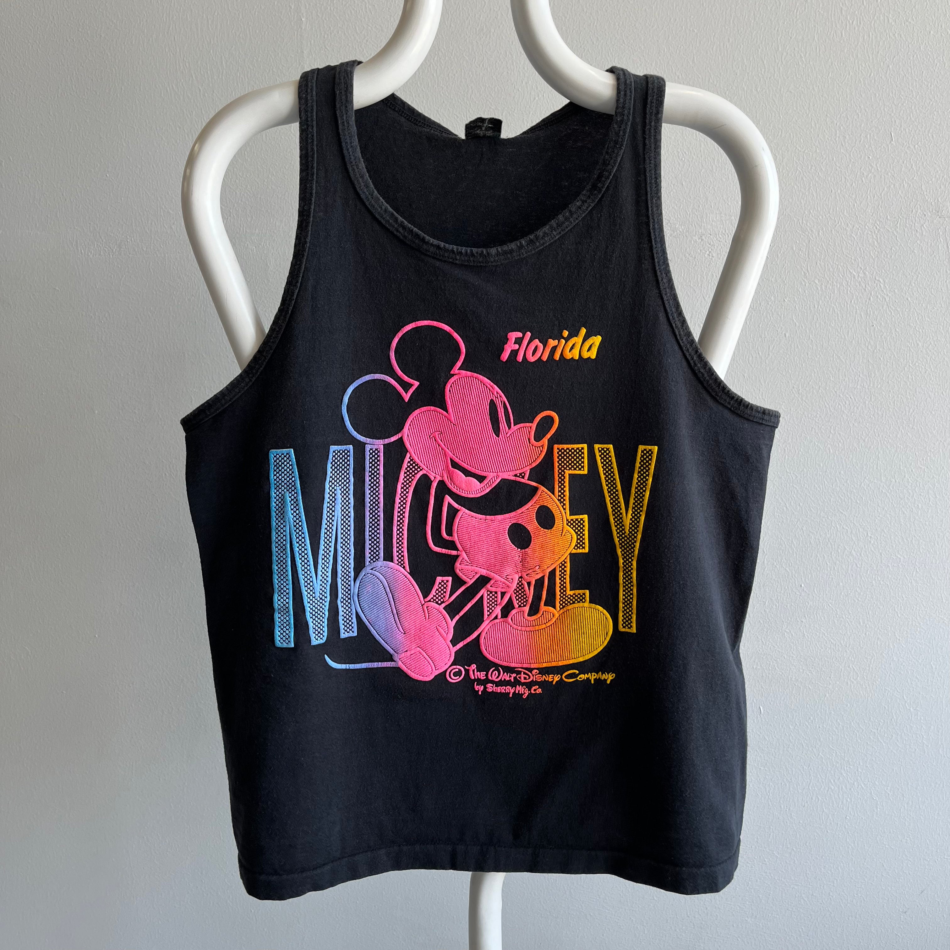 1980s Neon Cotton Mickey, Florida - Tank Top by Sherry's Best