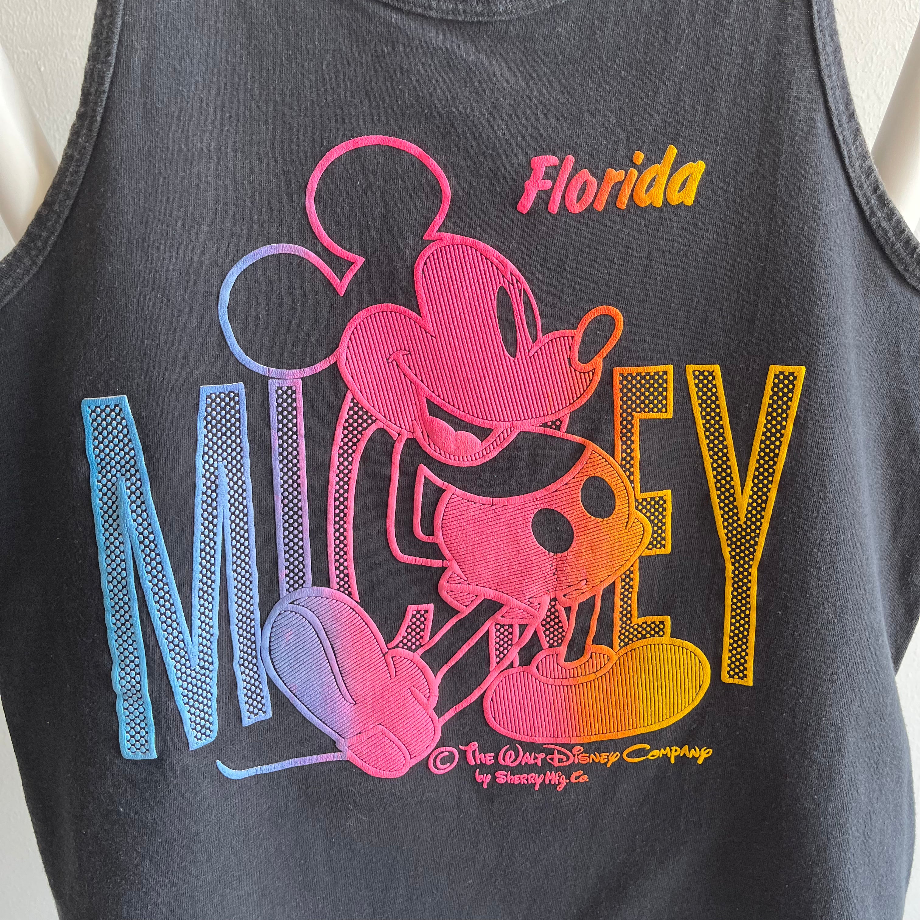 1980s Neon Cotton Mickey, Florida - Tank Top by Sherry's Best