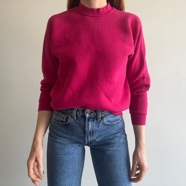 1980s Hot Pink Raglan Sweatshirt