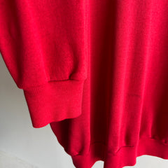 1980s Almost Paper Thin Slouchy Pinot Red Raglan Sweatshirt