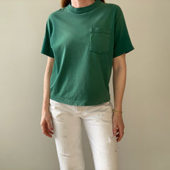 1980s/90s Faded Green Pocket T Shirt