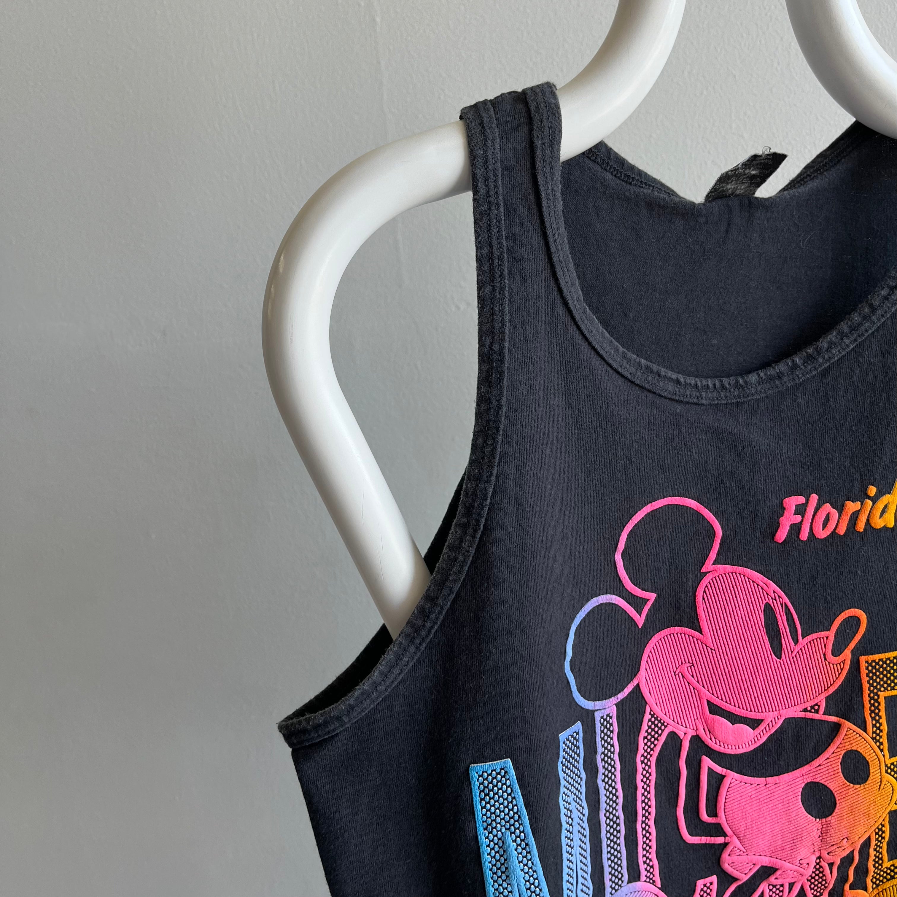 1980s Neon Cotton Mickey, Florida - Tank Top by Sherry's Best