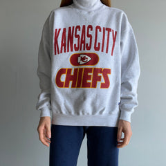 1990s Kansas City Chiefs Turtleneck Sweatshirt by Russell Brand - !!!