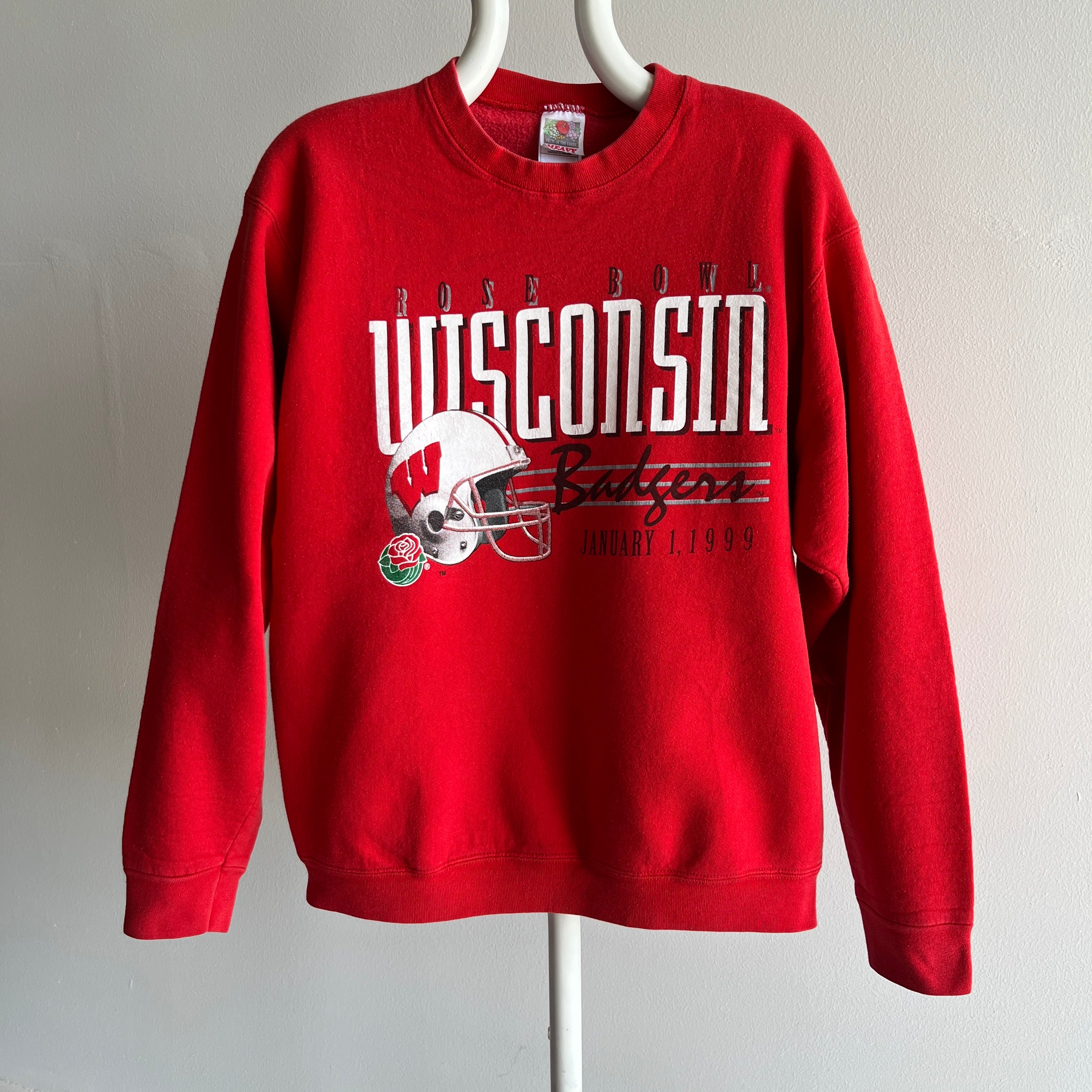 1999 Rose Bowl Wisconsin Badgers Heavyweight Faded Sweatshirt