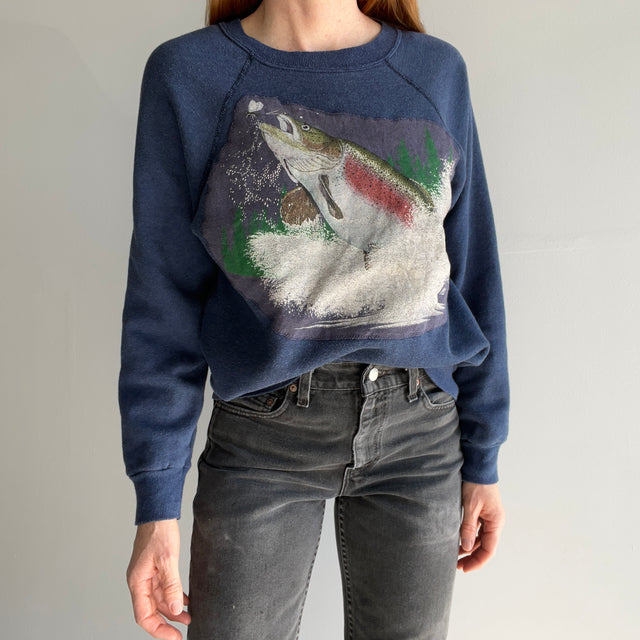 1980s DIY Giant Fish Sweatshirt