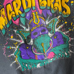 1980s Mardi Gras  CottonT-Shirt Printed on a Harley Blank - Interesting!