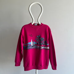 1990 Sanibel Island Bleach Stained Wrap Around Medium Weight Sweatshirt