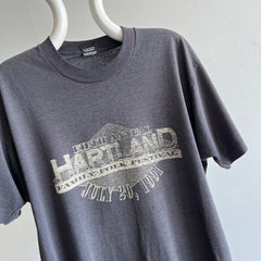 1991 Fifth Annual Hartland Family Folk Festival Super Faded and Worn Front and Back T-SHirt