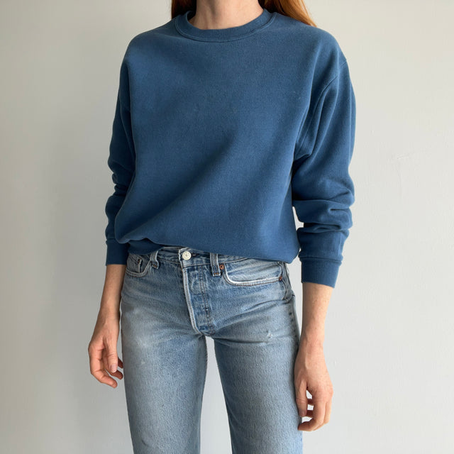1980s Slate Blue Sun Faded Sweatshirt