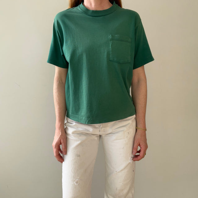 1980s/90s Faded Green Pocket T Shirt