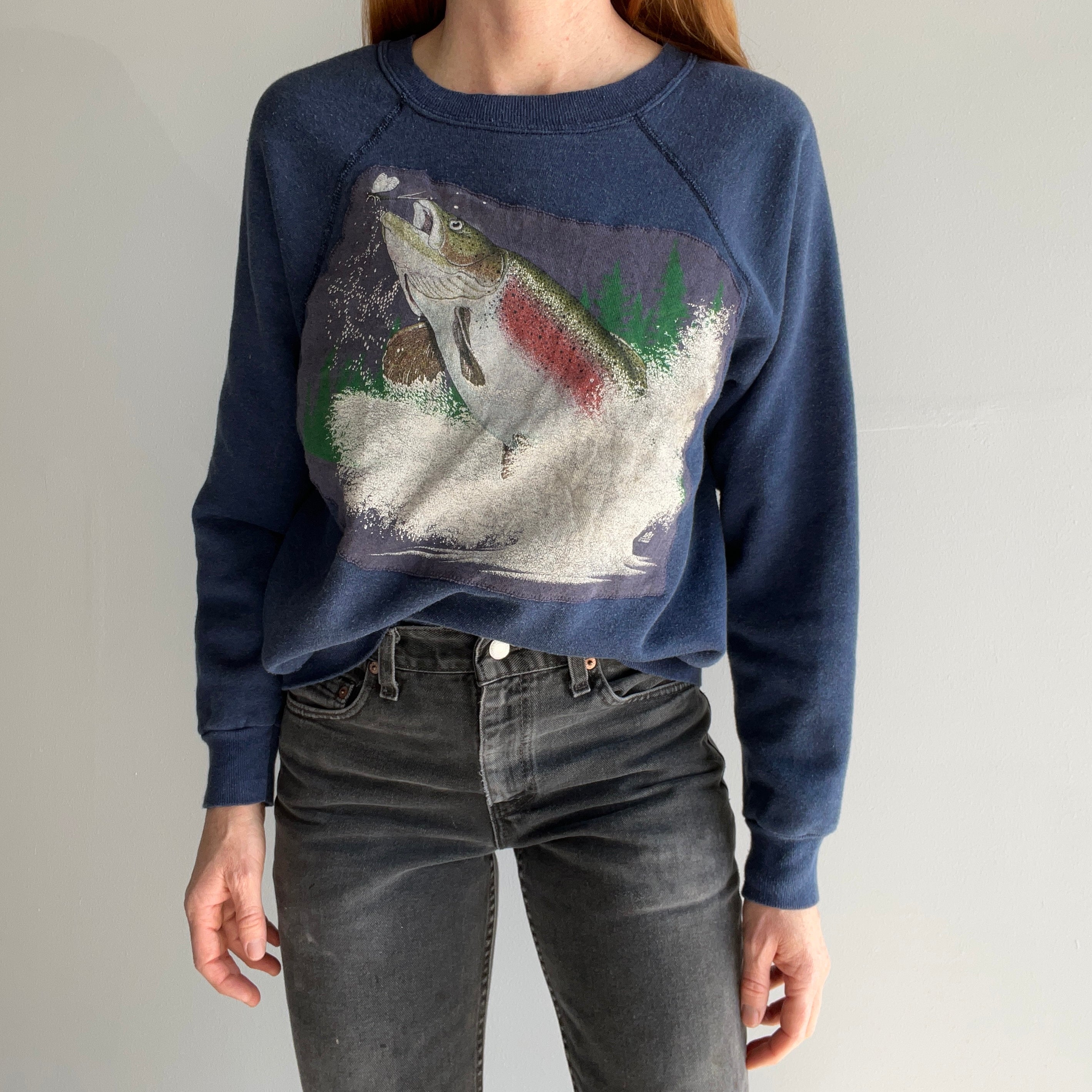 1980s DIY Giant Fish Sweatshirt