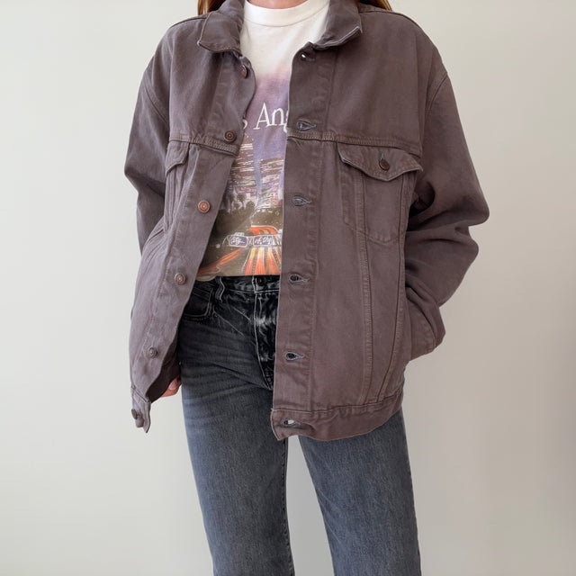 1980s Mauve Over Dyed Levi's Trucker Jacket