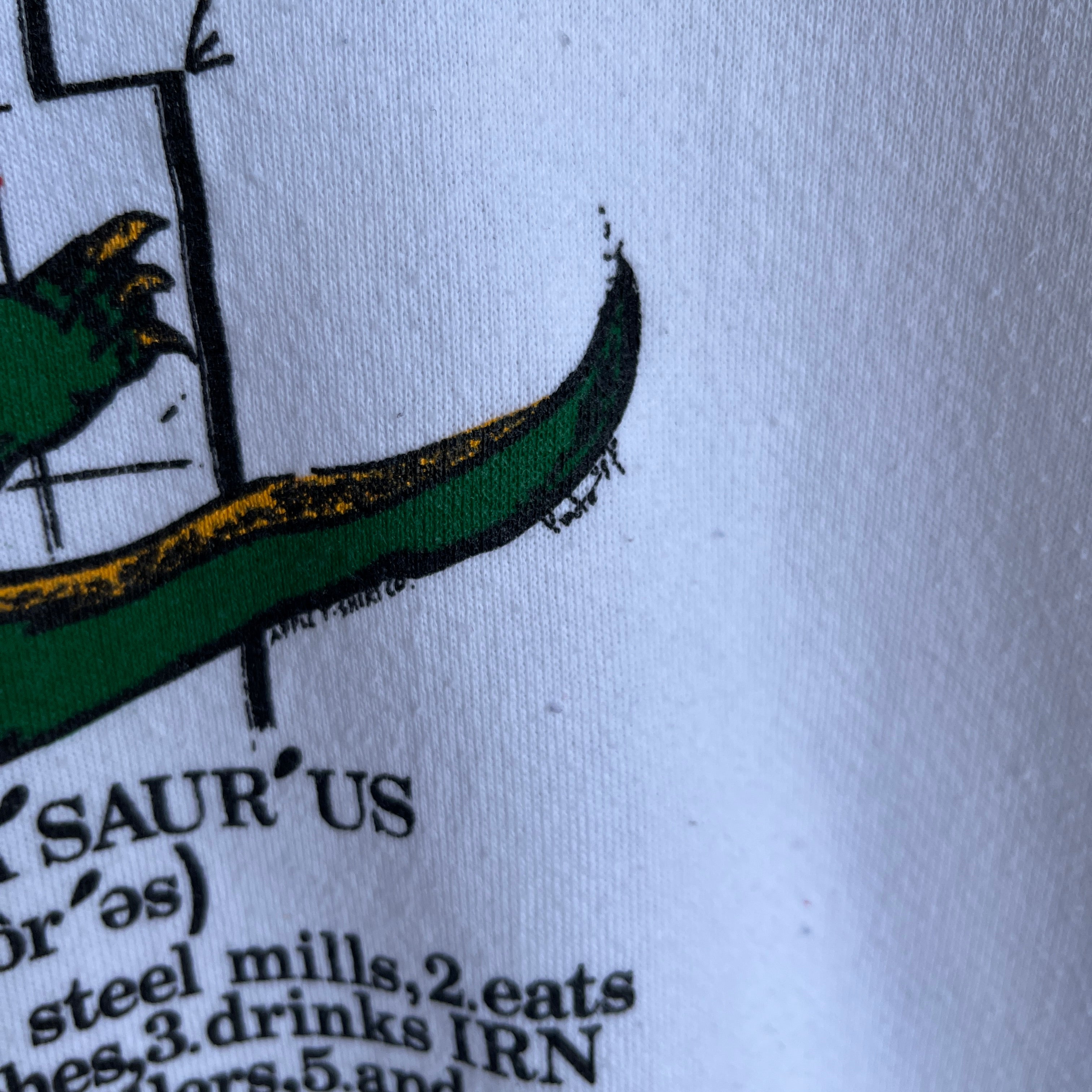 1987 Pitts'Burgh'A'Saur'Us Very Important Sweatshirt