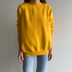 1980s Marigold Yellow Raglan by Bassett Walker