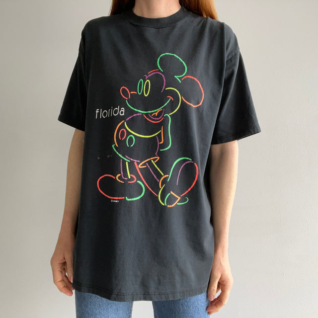 1980/90s Neon Mickey T-Shirt