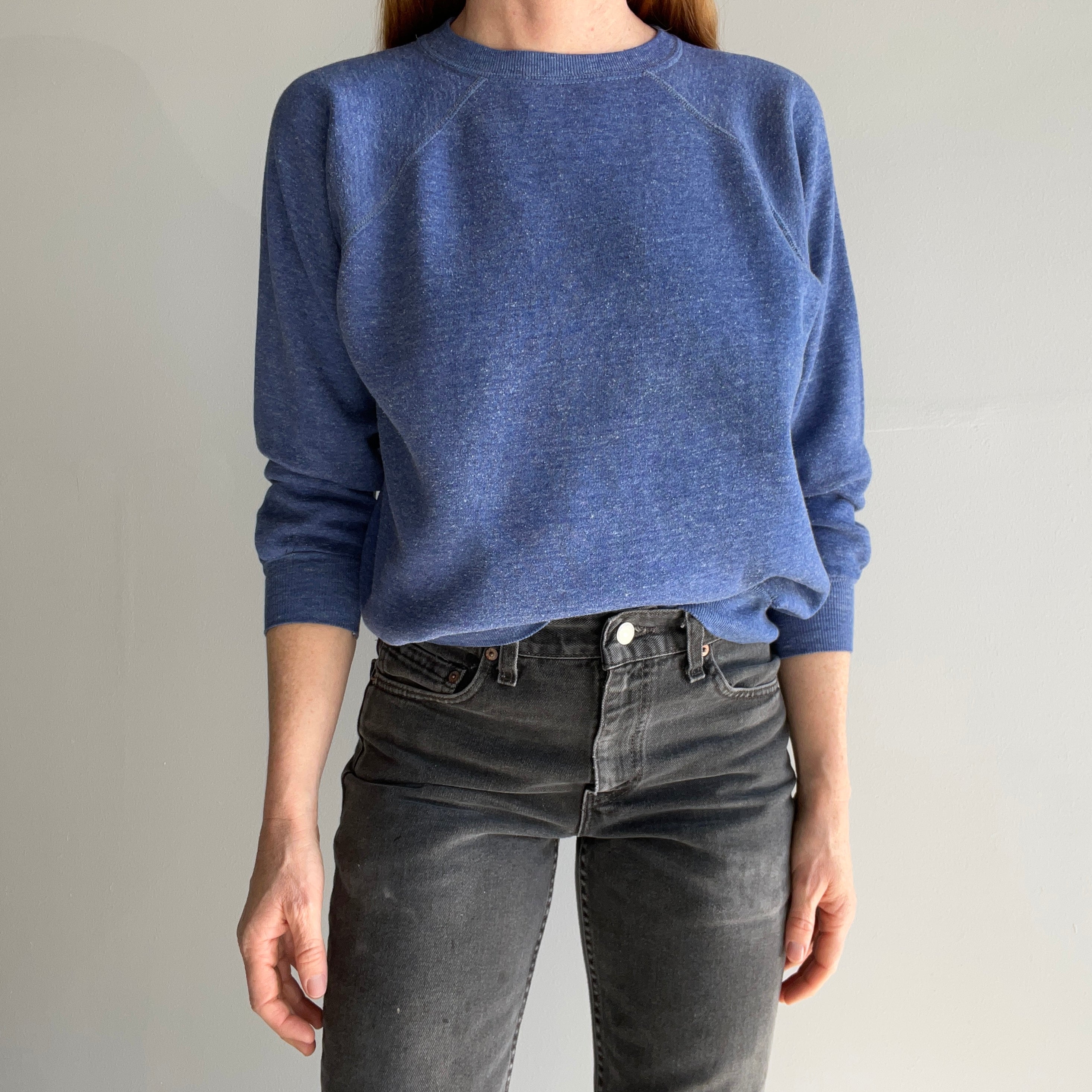 1970s Heather Blue Raglan - Sweet Thing!