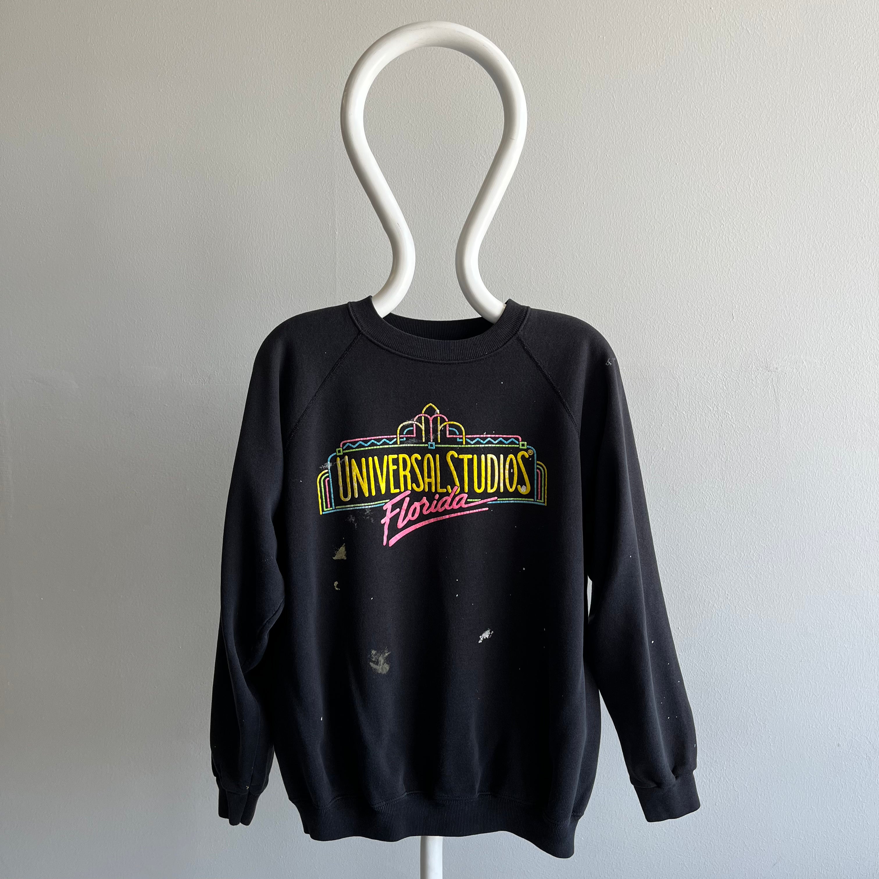 1980s Universal Studios Florida Paint Stained Sweatshirt