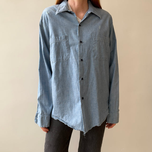 1970/80s Sears Light Denim Workwear Shirt