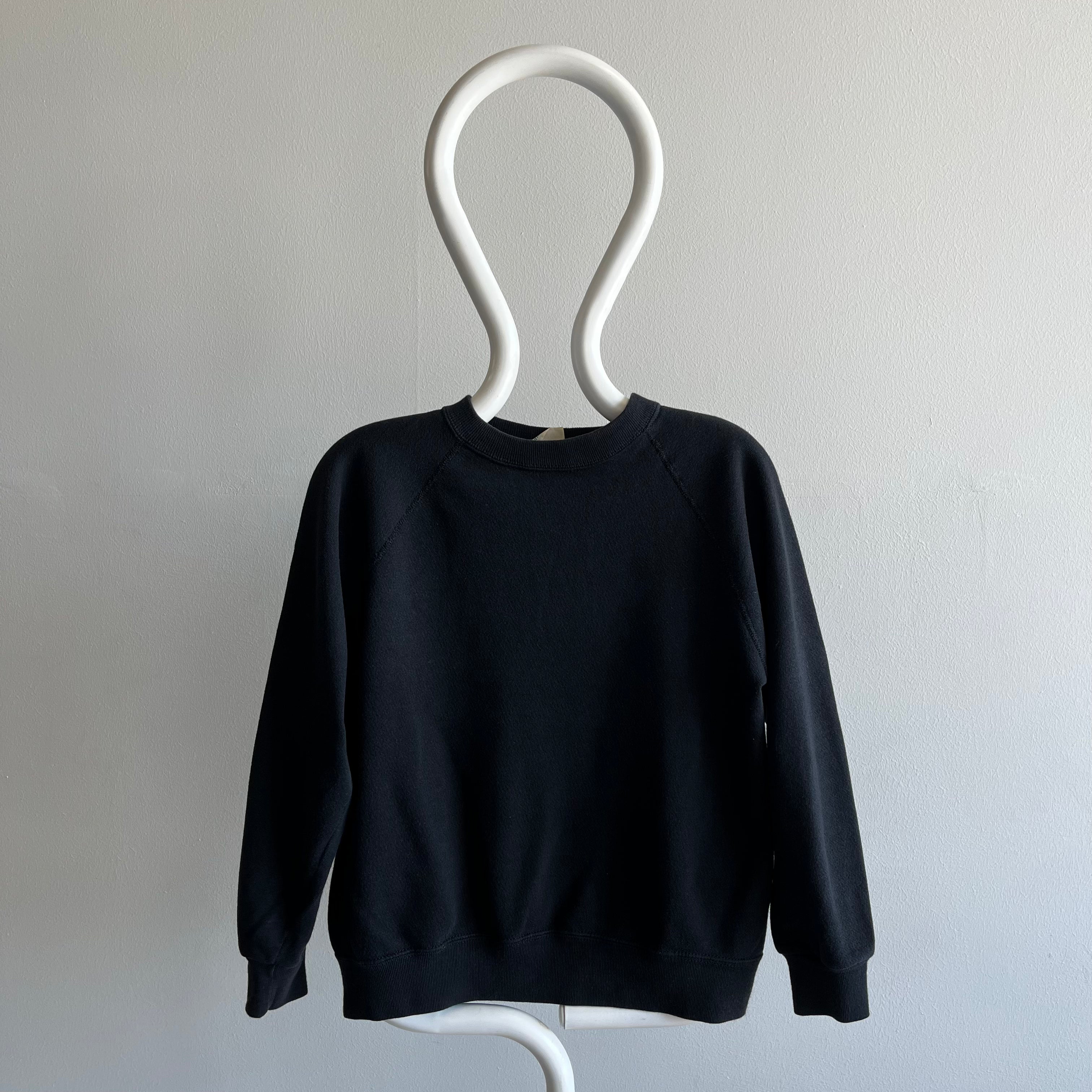 1980s Lovely Blank Black Raglan, Did I mention the Lovely bit?