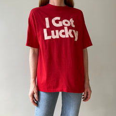 1980s I Got Lucky On A Harrah's Holiday T Shirt