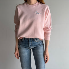 1980s Ski Taos Pale Pink Sweatshirt by Jerzees