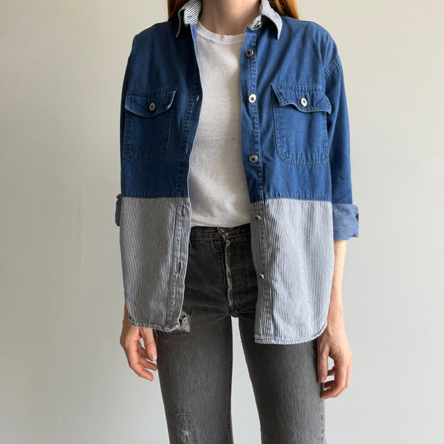 1980s Gitano Denim Cotton Shirt - WOWOWOW