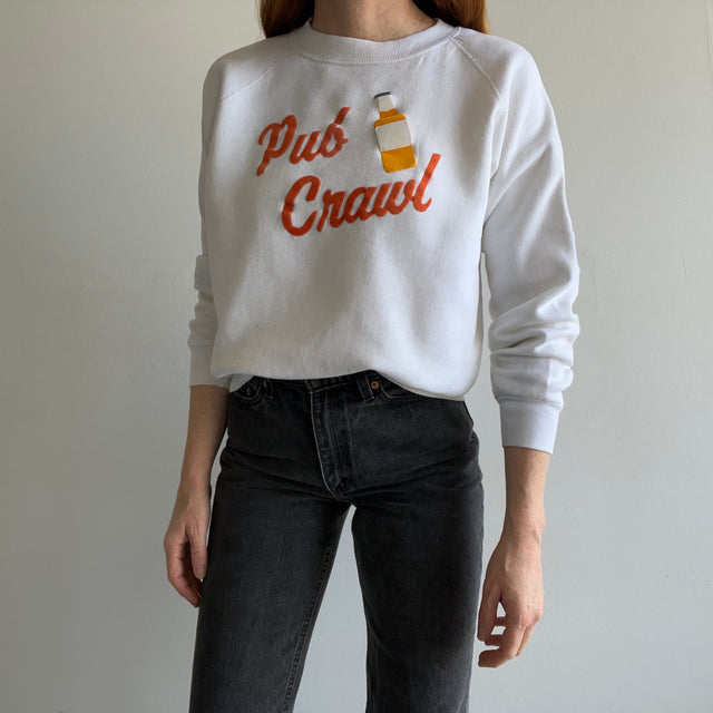 1980s DIY Pub Crawl "Coach" On the Backside Sweatshirt