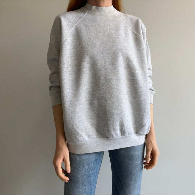 1980s Lighter Blank Gray FOTL Sweatshirt with Good Arms