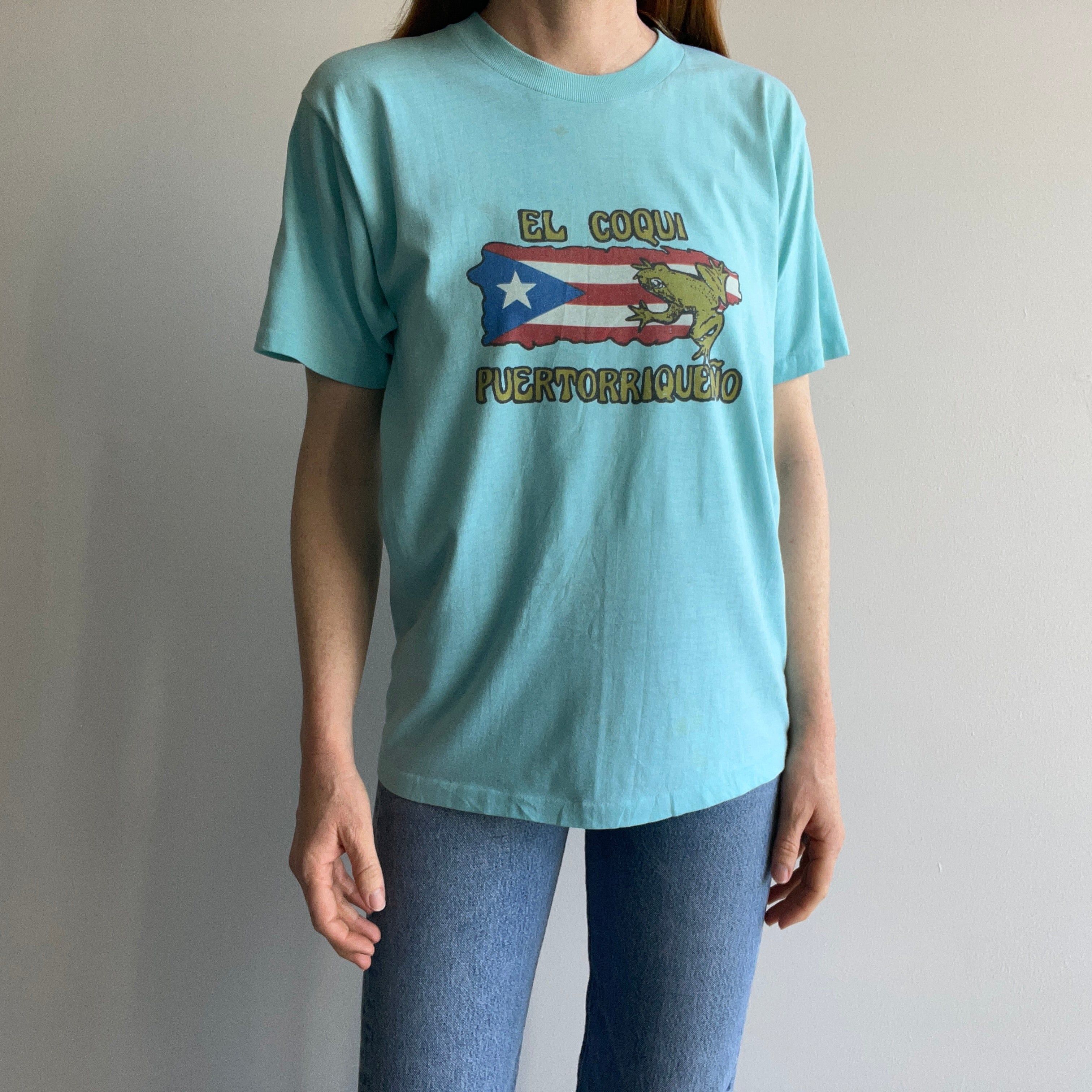1980s El Coqui Puerto Rico T-Shirt That Pete (Backside) Worn Tucked In