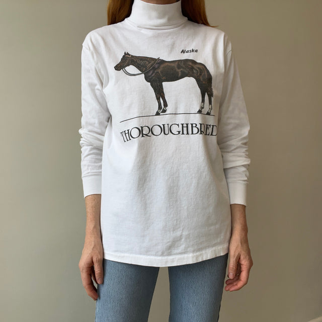 1980s Thoroughbred Alaska Cotton Mock Neck Long Sleeve T-Shirt (I Found Another!)