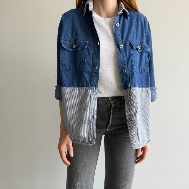 1980s Gitano Denim Cotton Shirt - WOWOWOW