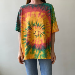 T-shirt teinté de peinture noire vierge des années 00