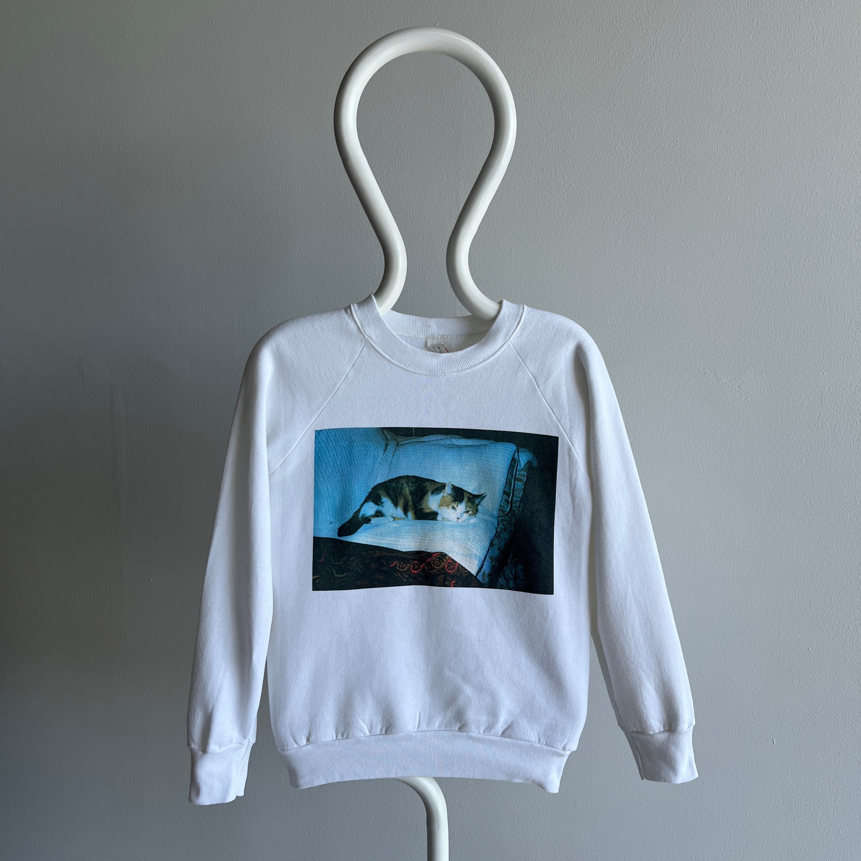 1980s A photo of someone's cat sweatshirt
