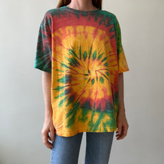 T-shirt teinté de peinture noire vierge des années 00