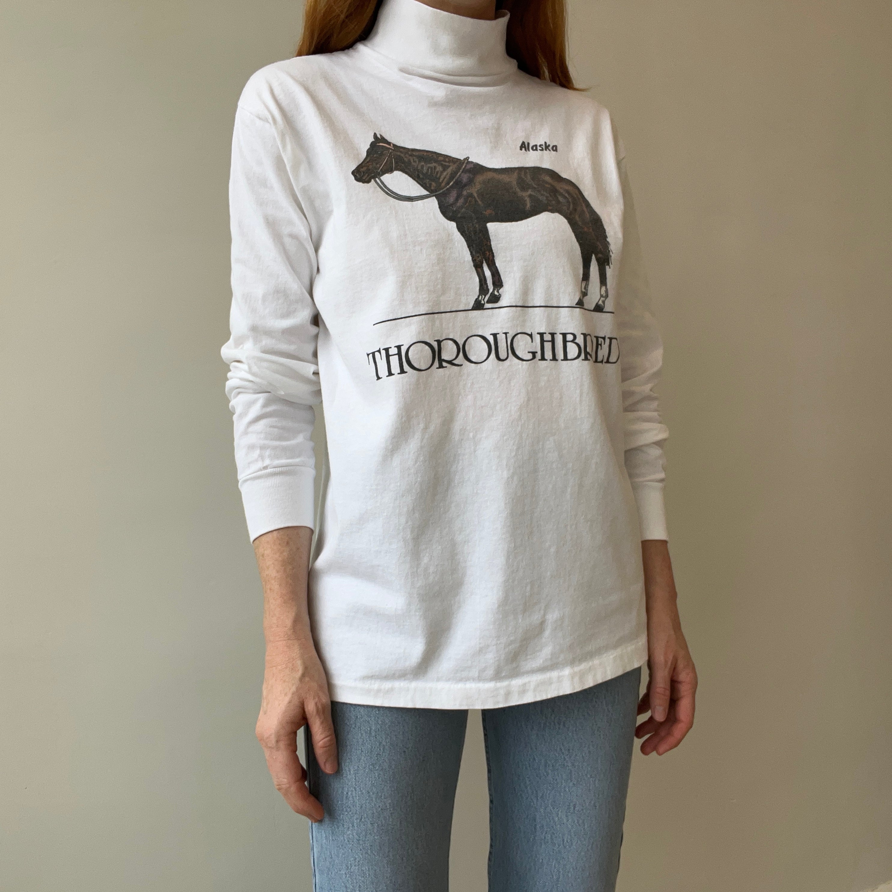 1980s Thoroughbred Alaska Cotton Mock Neck Long Sleeve T-Shirt (I Found Another!)