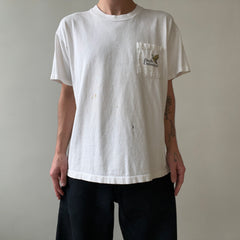 1980s Ducks Unlimited Pocket T Shirt - Giant Fish on The Backside