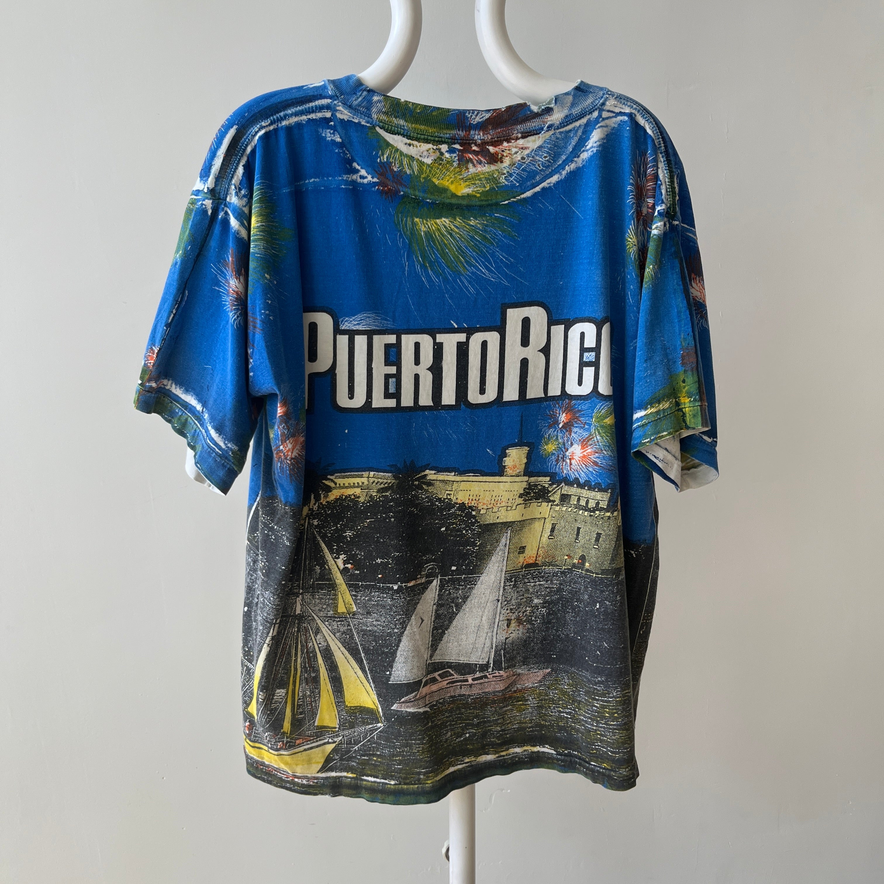 1990s All Over Print Puerto Rico T-Shirt - V COOL