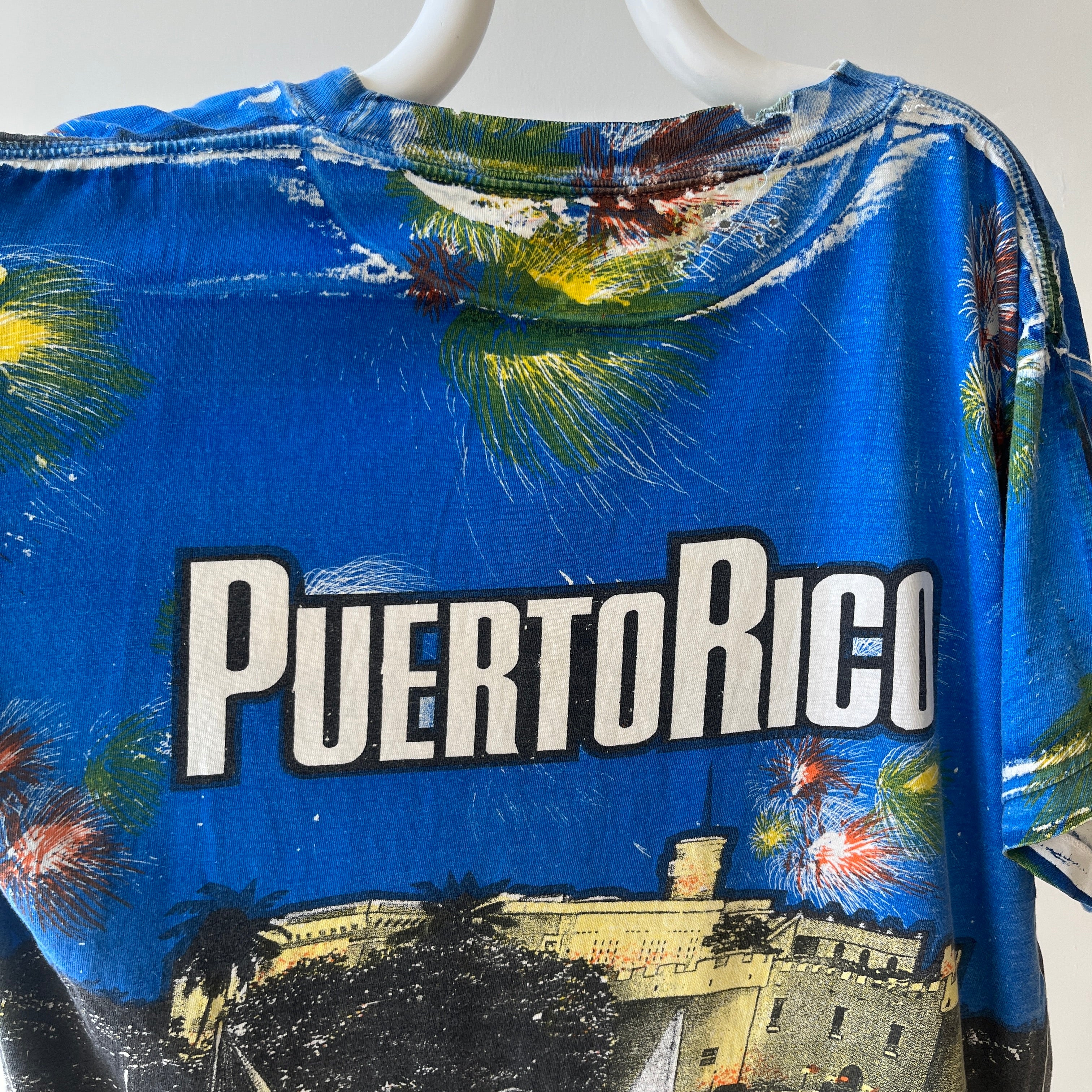1990s All Over Print Puerto Rico T-Shirt - V COOL