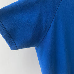 1980s Blank Navy Short Sleeve Sweatshirt