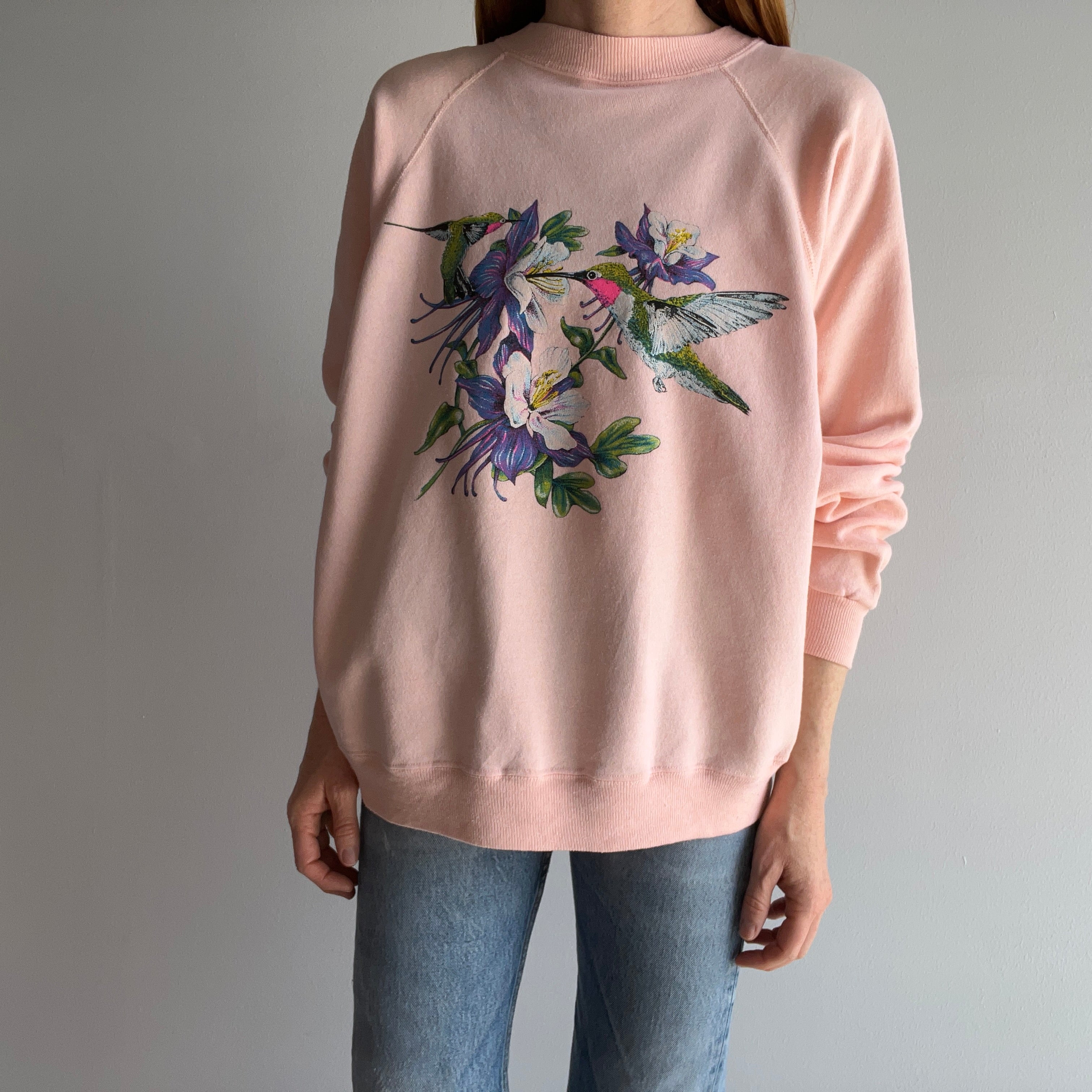 1990s Super Sweet Hummingbird Sweatshirt - Awwwwww