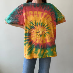 T-shirt teinté de peinture noire vierge des années 00