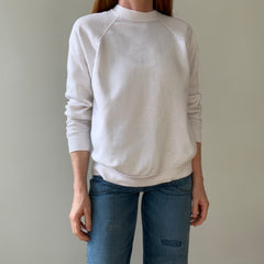 1980s Blank White/Cream Sweatshirt